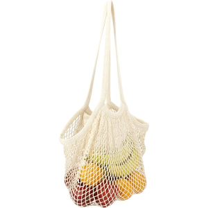 Riviera Cotton Mesh Market Bag with Zippered Pouch