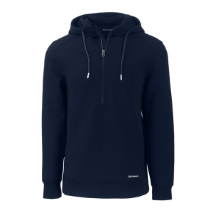 Cutter & Buck Roam Eco Half Zip Recycled Mens Hooded Pull...