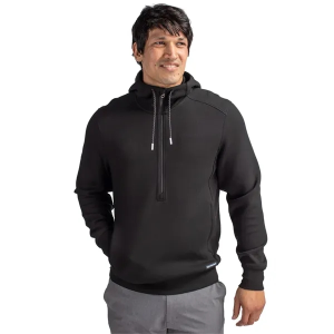 Cutter & Buck Roam Eco Half Zip Recycled Mens Hooded Pull...