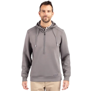 Cutter & Buck Roam Eco Half Zip Recycled Mens Hooded Pull...